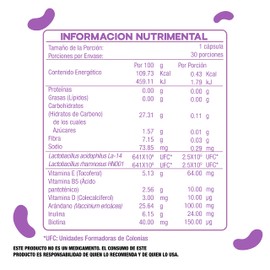 PROMINENT QUOD Probióticos para Mujer 5 BILLONES UFC Vitamina D Arándano Biotina 30 Caps.