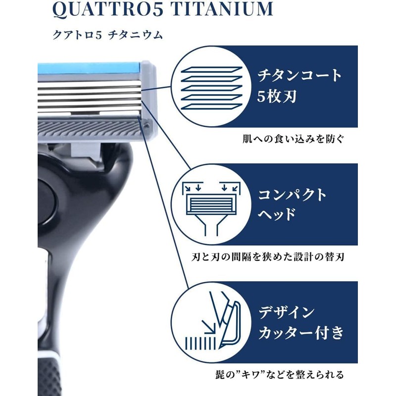 Quattro Schick Quattro 4 Titanium Replacement Blades (4 Pieces), Made