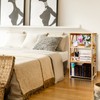 Hedume Bookcase, 3-Tier Open Shelf Bookcase, Small Bamboo Bookshelf, Bamboo