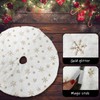 Jsdoin Christmas Tree Skirts, 36 Inch White Plush Double Layers