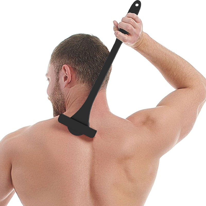 2 in 1 Back Hair Trimmer Scratcher Scrubber Adjustable Angle