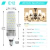 Super Bright E12 LED Corn Bulbs, 16W 1500LM Bulbs, Warm