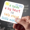 Drinks Coaster Mat for Teacher. It Takes a Big Heart