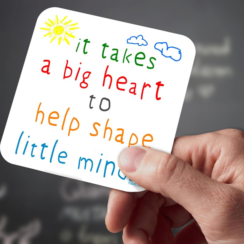 Drinks Coaster Mat for Teacher. It Takes a Big Heart