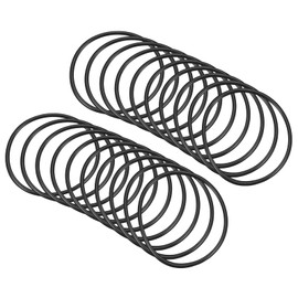 QUARKZMAN Pack of 20 Nitrile Rubber O-Rings Round Seal 70 mm x 63 mm x 3.5 mm for Tap Plumber Repair Seal Connection, Black