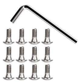 12-Piece Bike Cleat Screw Kit with Hex Key, Compatible with Look Delta, Look KEO, and Shimano SPD-SL 3-Hole Systems (Bolts Only)