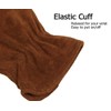 OZERO Winter Thermal Leather Work Gloves with Thick Imitation Lambswool