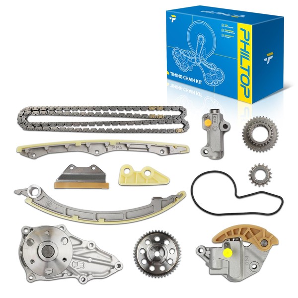 PHILTOP Engine Timing Chain Kit with Water Pump, Compatible with