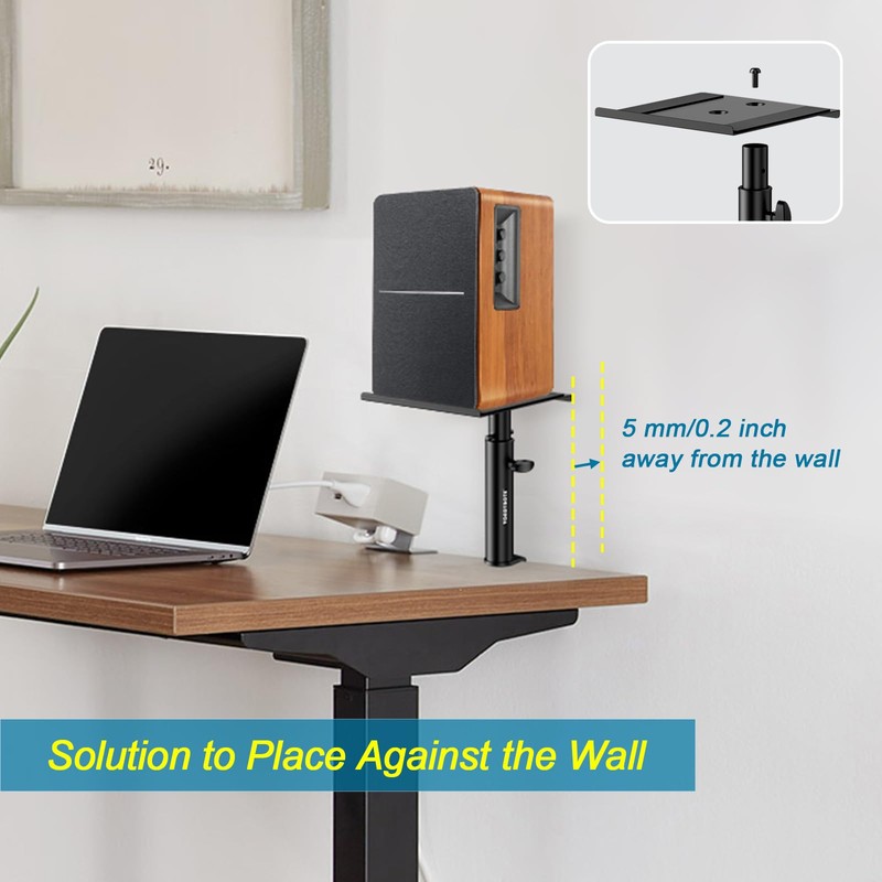 Vondynote Set of 2 Studio Monitor Stands Desktop Clamp Speaker