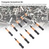 10Pcs Triangle Screwdriver Set, 50mm Length 1/4 Inch Hex Shank
