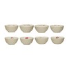 Stoneware Bowl with Holiday Greeting, Set of 4 Styles