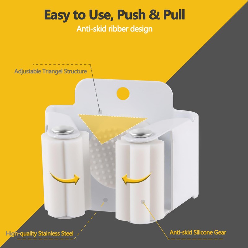 Verdenu 10 Pack Broom Holder Wall Mount, Mop and Broom