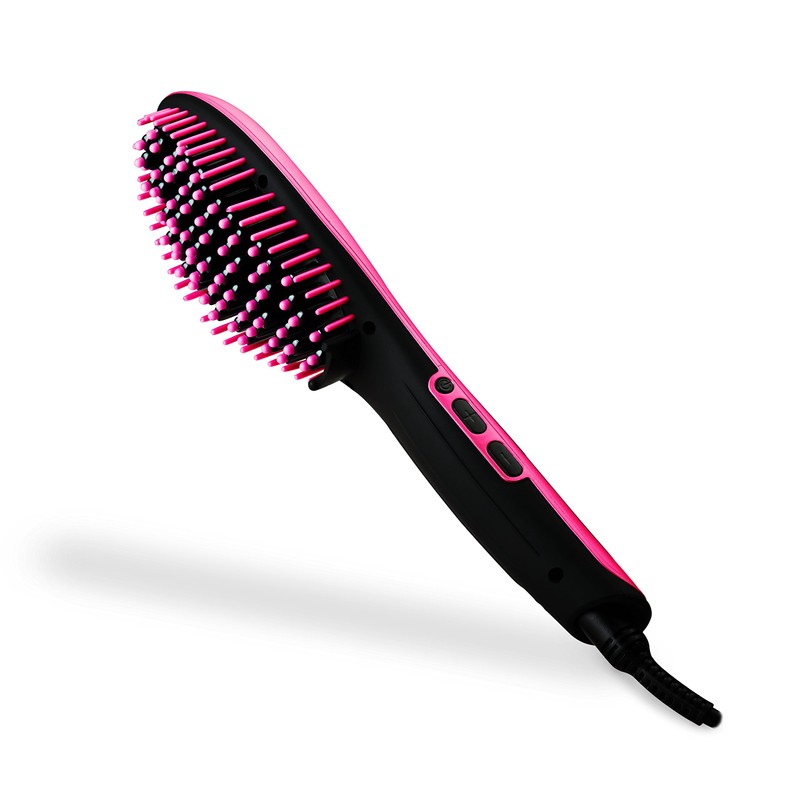 Timco Cepillo Alaciador de Cabello Ceramic, color Rosa