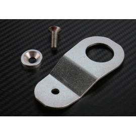 SDeelCase Silver JDM Aluminum Radiator Stay Mount Bracket Gasket Screw for 96-00 Civic EK