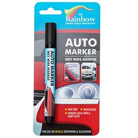 Car Paint Marker Pens Auto Writer Black - Windows, Glass, Tire, Metal, All Surfaces - Any Motorcycle, Truck or Bicycle, Water Based Wet Erase Removable Markers Pen