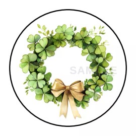 Unbranded St Patricks day wreath envelope seals stickers labels tags party favors