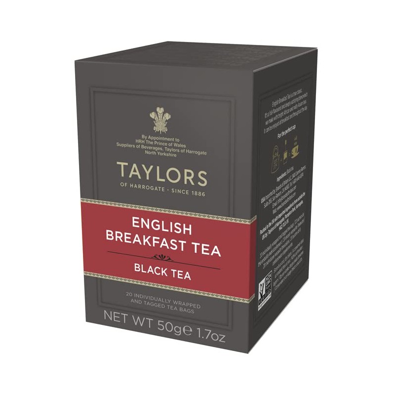 Taylors of Harrogate English Breakfast Tea, 20 Tea Bags (Pack