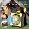 KEPEAK 5 Speed Solar Fan&Portable Camping Fan with Lantern 5200mAh