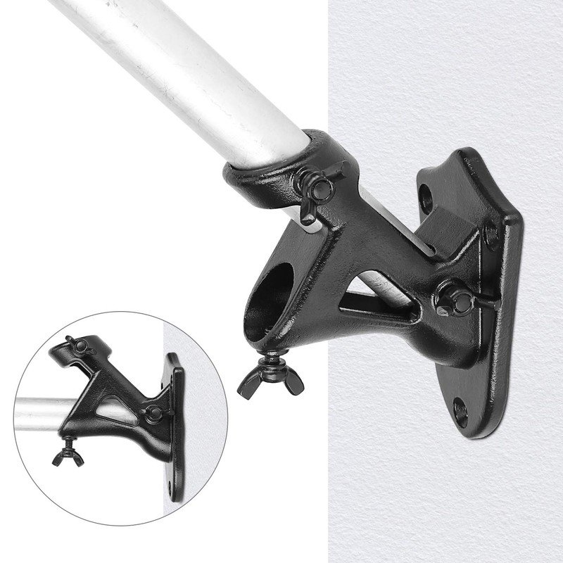 LOMETY Stainless Steel Heavy Duty Flag Pole Holder，Wall Mount House