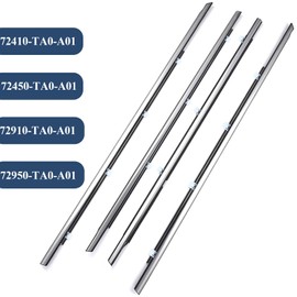 ItranMc Window Molding Trim for Honda Accord 2008-2012,4-Door Sedan,Chrome Outside Door Weatherstrip Window Seal Belt,Replace#72410-TA0-A01 72450-TA0-A01 72910-TA0-A01 72950-TA0-A01