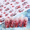 Flower Nail Art Stickers Valentines 3D Peach Floral Nail Decals