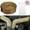 Unbranded Titanium 2" 33FT Exhaust Header Heat Wrap Trap Motorcycle