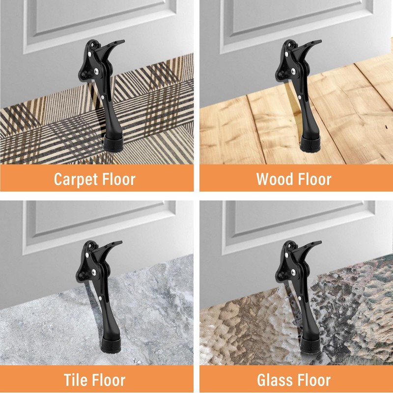 Chumia 12 Pieces Heavy Duty Door Stoppers 5.35 Inches Kickdown