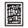 Monochrome City Skyline Abstract No.3 Framed Print for Living Room