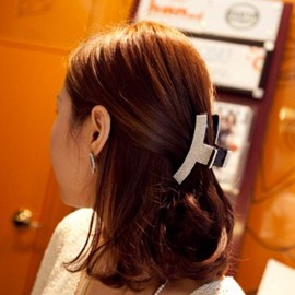 (APOSITV) Desing 5 Hair Clip, Hair Accessories, Hair Claw, Sparkle, Large, Barrette, Crystal, Black