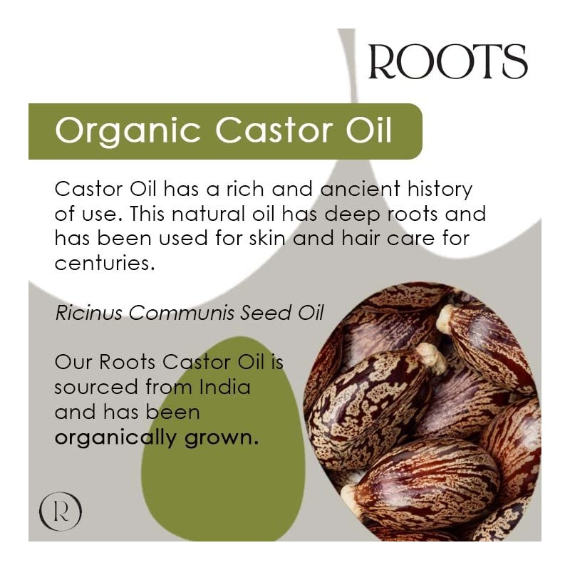 Roots, Organic Castor Oil, Cold Pressed, 250ml