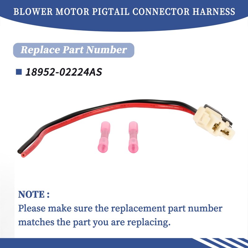 Getfarway Blower Motor Pigtail Connector Harness 18952-02224AS Compatible with Kia