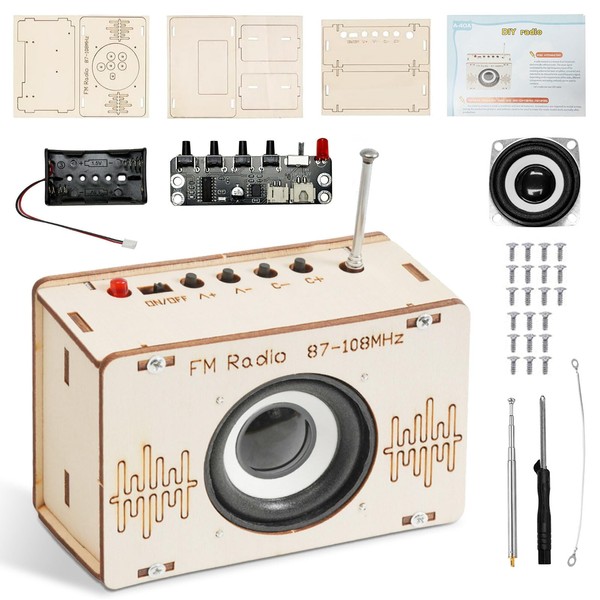 Radio Kit, Experiments for Children from 8, Speaker Kit, DIY