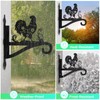 Plant Hangers Outdoor Iron Heavy Duty Ornamental Chicken Silhouette Wall