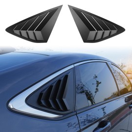 venveal Rear Side Window Louvers Compatible with Hon-da Accord 2023-2025 Rear Side Window Louvers Air Vent Scoop Shades Cover Blinds Exterior Accessories 2PCS(Matte Black)