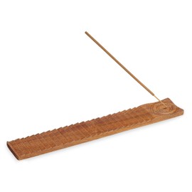 Folkulture Wood Incense Holder for Sticks, Incense Burner Holder, Insence Ash Catcher or Incense Stick Holder for Table Decor, Wooden Insence Stick Holder Accessories, Stick Incense Holder (Natural)