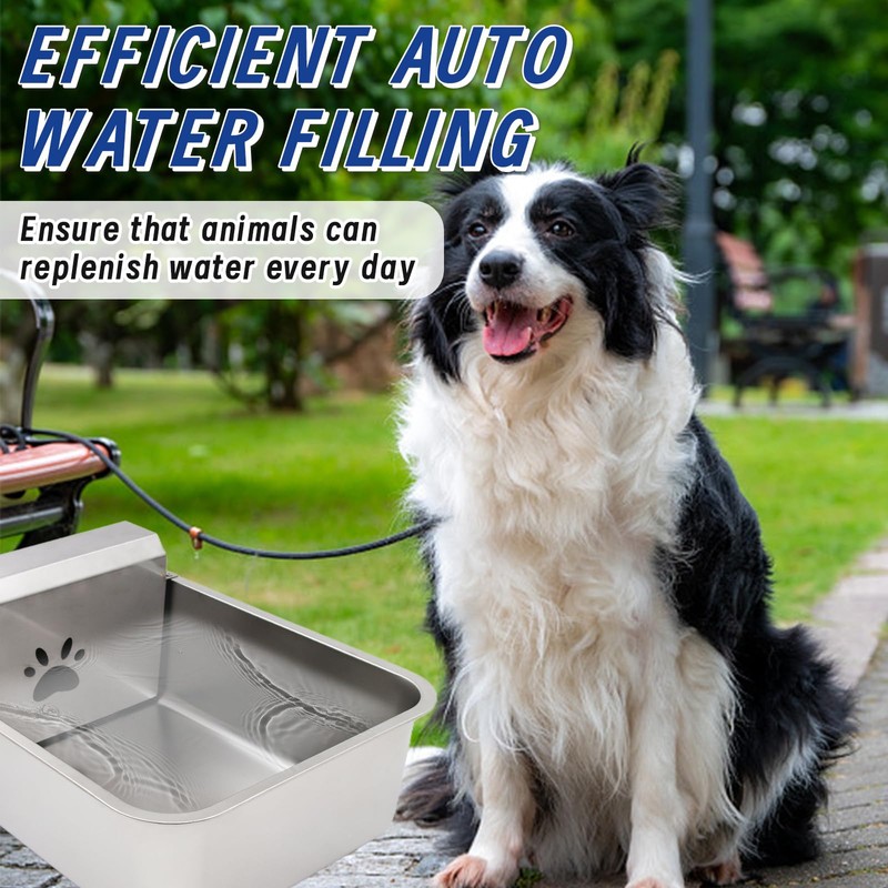 6 Gal Automatic Large Dog Water Dispenser Livestock Water Trough