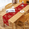 Jayusaror Christmas Table Runner Red Gold Snowflake Xmas Table Runner