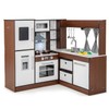 Costway L-Shaped Wooden Kids Corner Kitchen Playset w/ Water Circulation