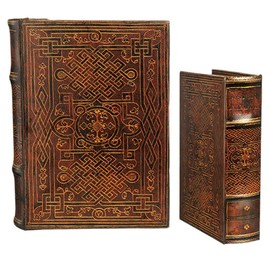 Book Box Set of 2 Celtic Knots Decorative Secret Stash Jewelry Boxes