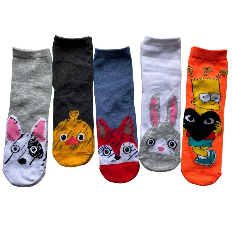 [モードセレクト] 靴下 レディース アニマル キャラクター柄 ソックス レディース 春夏 可愛い綿混 動物柄