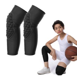 Rodilleras Deportivas, Par Rodilleras Deportivas Para Niños, Rodilleras Voleibol, Rodilleras Gym, Alta Elasticidad, Esponja Transpirable, para Deportes al Aire Libre, Baloncesto, Tenis (Negro S)