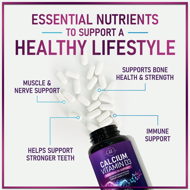 Calcium Supplement 1200 mg - with Vitamin D3 for Best