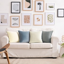 NOSTHEART Decorative Throw Pillow Covers Cushion Cases, 18x18 Inch Set of 4 Luxury Soft Velvet Square Couch Pillow Covers for Sofa Bedroom Car Home Decor