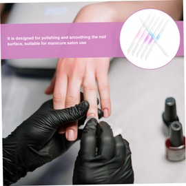WOONEKY 6pcs Glass Nail Polishing Files Portable Nail Buffing Tools for Women Men Easy to Use for Manicure Colorful Cylinder Design