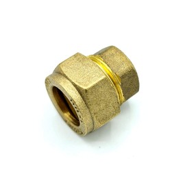 15mm Ending Cap Adaptor Brass Compression Fittings Connector Pipe Finishing