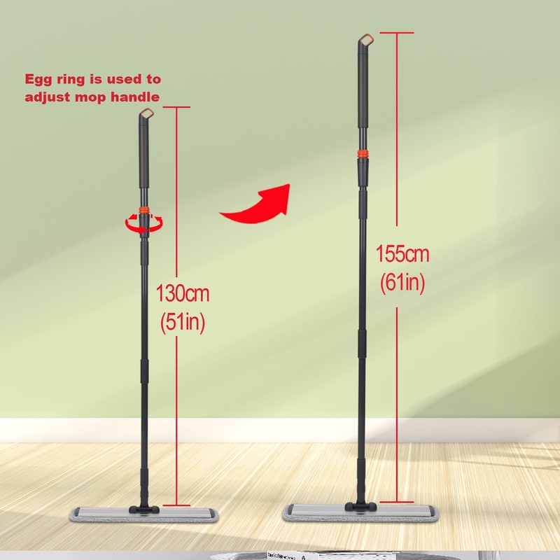 Microfiber Mop 18 in Large Flat Mops for Floor Cleaning