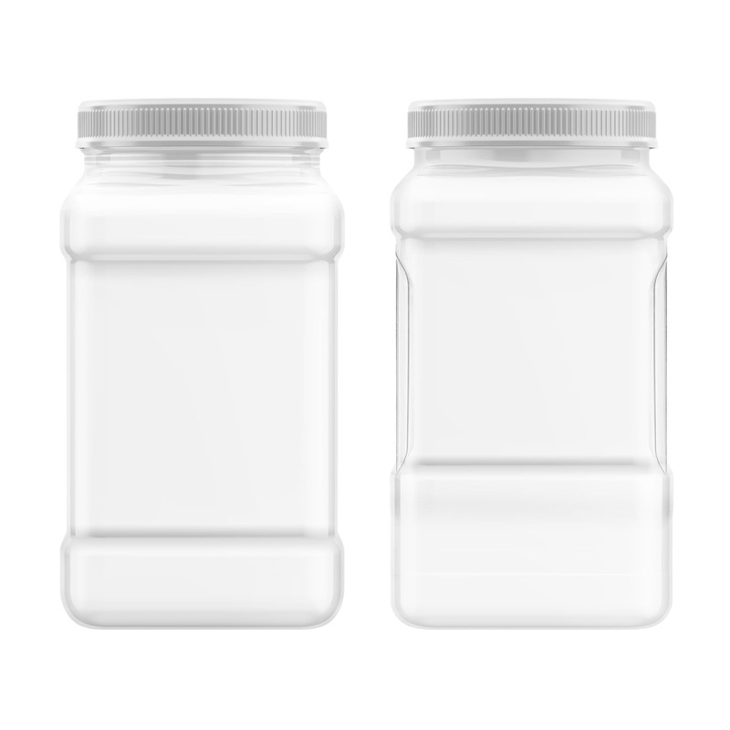 Mountain West Company Square Clear Jar with Pinch Handle, 2