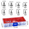 qxayxa 210 Pcs Terminal Block Screws with Square Washers, M3
