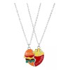 Deluxe 2x Collares Dijes Mejores Amistad Best Friends Hamburguesa