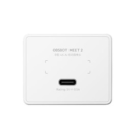 OBSBOT Meet 2 Cámara Web 4K por IA Sensor de 1/2″ Blanco Nube 60fps Encuadre y Enfoque Automático, HDR, Modo Belleza Control de Gestos Micrófono Dual Transmisión de Video en Vivo e imágenes